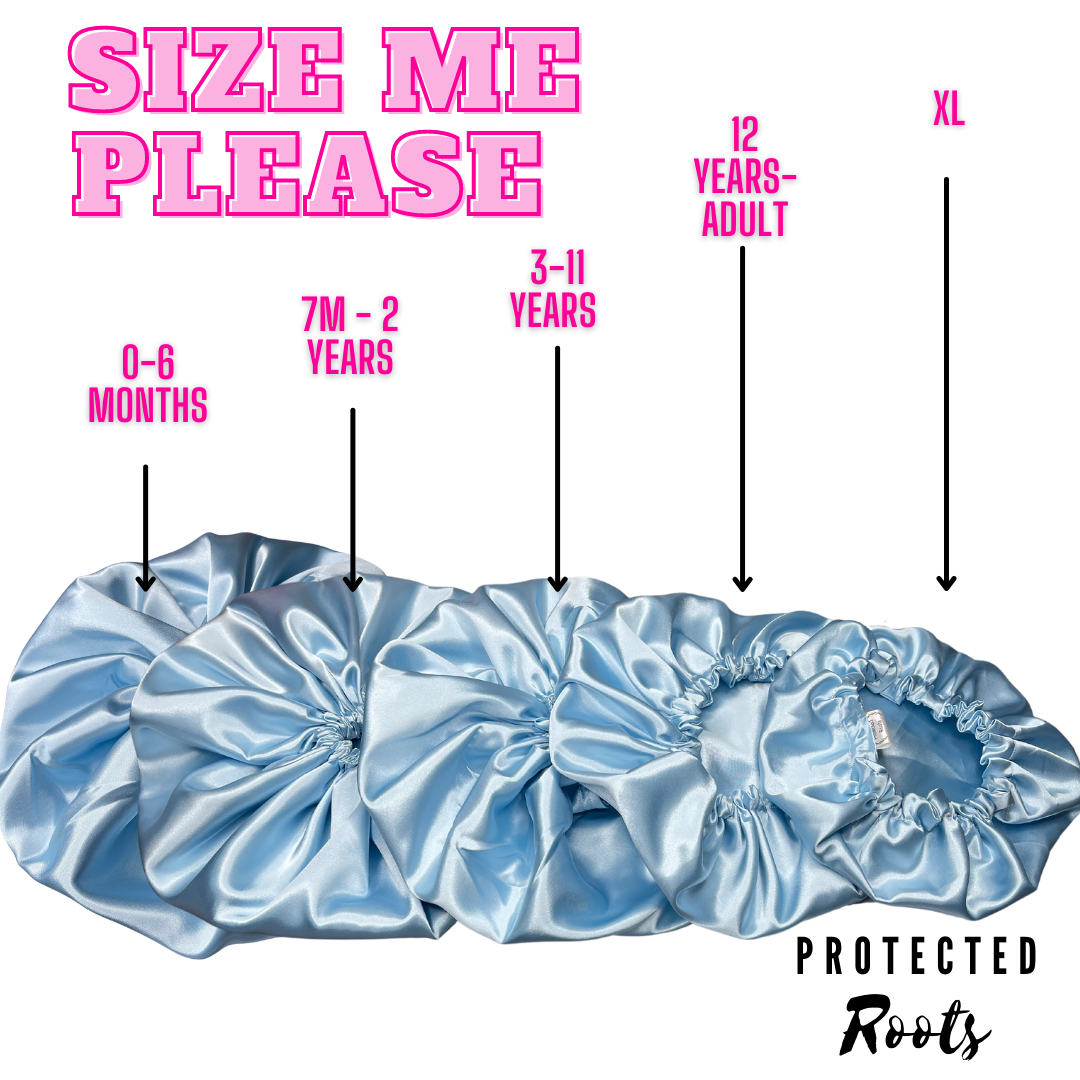 Heavenly Blue Satin Bonnet