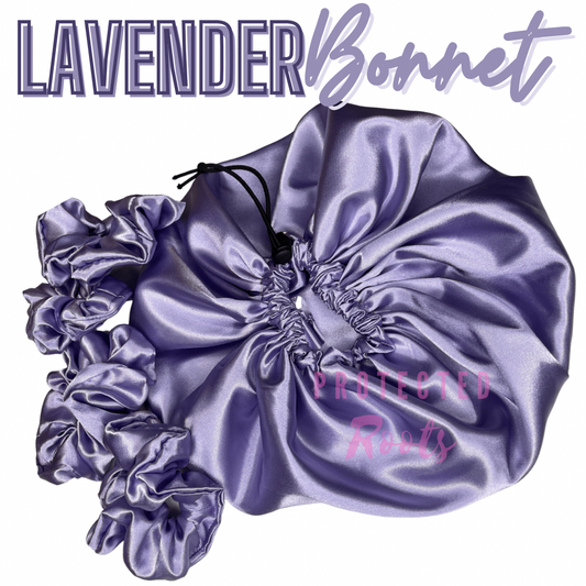Purple Lavender Satin Bonnet