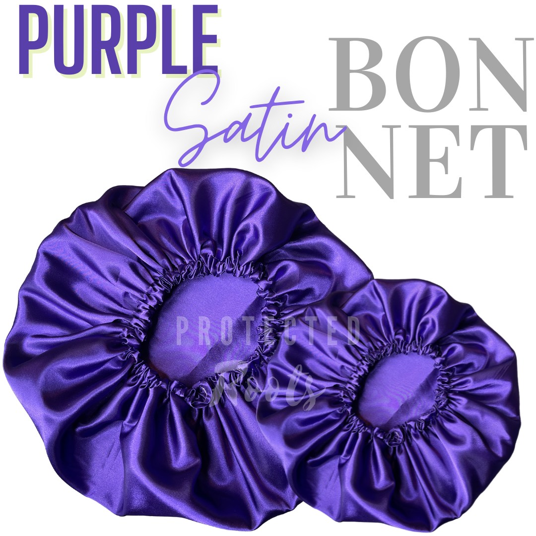 Purple Satin Bonnet