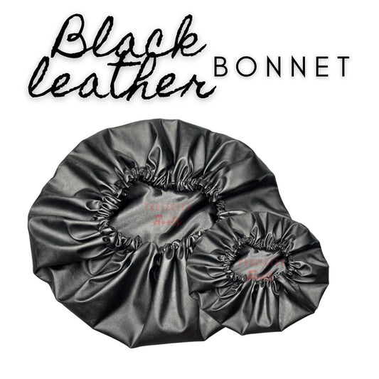 Black Leather Bonnet