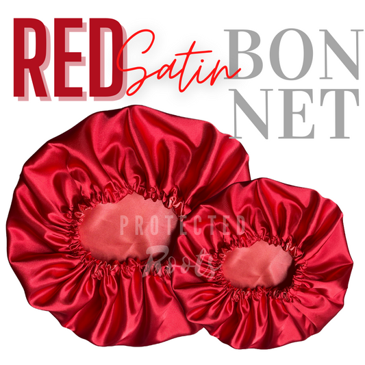 Red Satin Bonnet