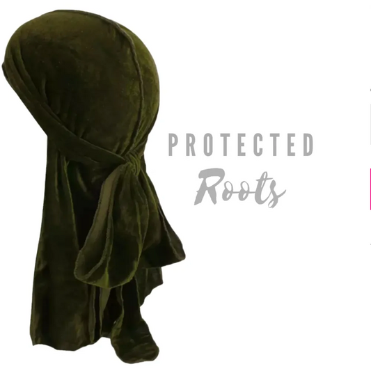 Olive Green Velvet Durag