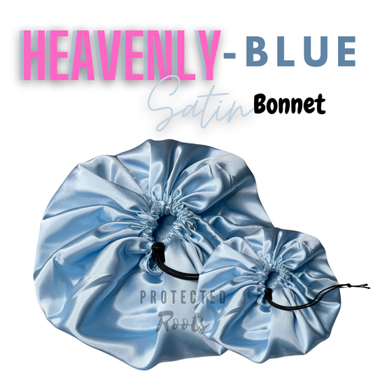 Heavenly Blue Satin Bonnet